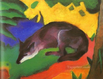 Blue Black Fox Franz Marc Oil Paintings